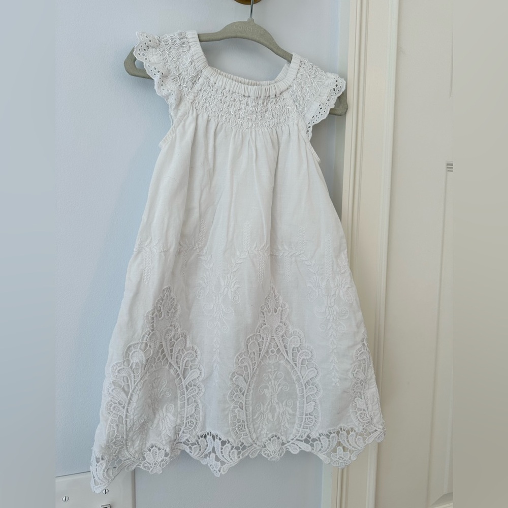 Mimi and Maggie white embroidered dress